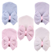 Load image into Gallery viewer, Newborn Baby Hat Baby Girls Bowknot Cap Warm Breathable Infant Cap With Big Bow In Modern Design For Baby Kids