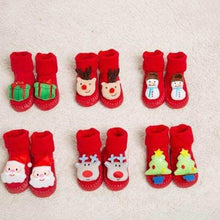 Load image into Gallery viewer, Baby Socks Christmas Newborn For Baby Boys/Girls Christmas Floor Socks Anti-Slip Baby Step Socks For Baby Kids