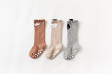 Load image into Gallery viewer, White Baby Sock Non Slip Cotton Long Socks Newborn Knee High Socks For Baby Girls Super Elastic Cute Design