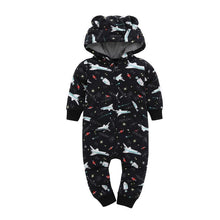 Load image into Gallery viewer, Modern Popular Fashion Newborn One Piece Fleece Hooded Jumpsuit Long Sleeved Baby Body suits Romper For Girls and Boys Kids