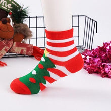 Load image into Gallery viewer, 5Pairs Baby Christmas Socks for Lovely Boy/Girls, Cotton Red Gift Socks In elegant New Year Christmas Style For Baby Kids Set
