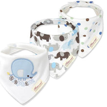 Load image into Gallery viewer, Moder 3PCS Baby Bibs Bandanna Lot Cotton Multi-style Triangle Cartoon For Infant Boys And Girls