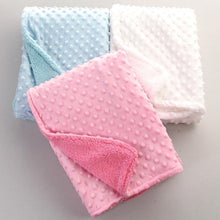 Load image into Gallery viewer, Baby Newborn Thermal Soft Fleece Swaddling Blanket, Solid Bedding Set Cotton Quilt for Infants Baby Kids