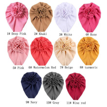 Load image into Gallery viewer, Baby Flower Turban Headwraps Caps Elastic Hair Accessories Bow For Baby Girls