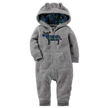 Load image into Gallery viewer, Modern High Quality Newborn Infant Baby Clothes Fleece Jumpsuit Boys Romper Hooded Jumpsuit Bear For Kids