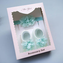 Load image into Gallery viewer, Baby Newborn Solid Color Lace Baby Bowknot Socks & Princess Cute Baby Socks Hair Band Set FOr Girls Baby In Modern Design