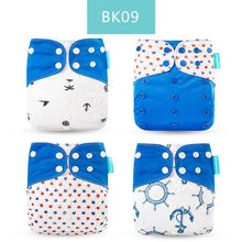 Load image into Gallery viewer, 4pcs/set Washable Eco-Friendly Cloth Diaper Cover Adjustable Nappy Cloth Diapers Cloth Nappy For Baby Boys and Grils Baby