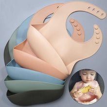 Load image into Gallery viewer, Newborns Solid Silicone Baby Feeding Bibs Burp Cloths Fashionable Breastplate Baby Stuff For Kids