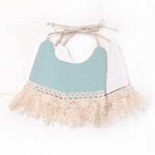 Load image into Gallery viewer, Double-deck Infant Baby Girl Boy Bib Kid Toddler Dinner Feeding Tassel Cotton Linen Burp Cloths