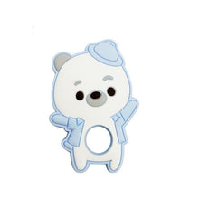 Load image into Gallery viewer, Silicone Bear Baby Teethers Silicone Beads Baby Pacifier Clips Teething Toys Clip Nipple Clasps For Baby Boys And Girls