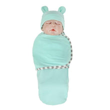 Load image into Gallery viewer, Muslin Swaddle Newborn Organic Cotton Blanket Extract Envelope Baby Sleeping Things Bedding for Boys Girls with a Hat Blanket Bag