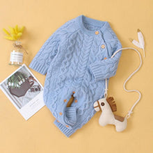 Load image into Gallery viewer, Handmade Knitted Baby Clothes Long Sleeve Newborn Baby Romper Winter Spring Baby Girl Romper Jumpsuit For Boys and Girls
