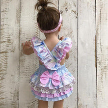 Load image into Gallery viewer, Colorful Sleeveless Newborn Baby Girls Floral Tutu Romper Bowknot Backcross Jumpsuit Sunsuit Clothes For Summer