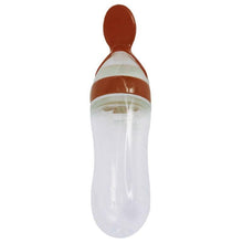 Load image into Gallery viewer, Silicone Baby Bottle With Spoon Food Supplement Bottles Squeeze Spoon Milk Feeding Bottle Cup For Baby and Kids