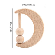 Load image into Gallery viewer, Modern Wooden Rattle Beech Bear Hand Teething Wooden Ring Baby Rattles Play Educational Toys For Kids