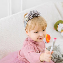 Load image into Gallery viewer, Handmade Flower Baby Headbands For Newborn Girls Nylon Elastic Hair Bands Headwear For Baby Girls