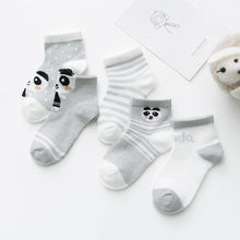 Load image into Gallery viewer, 5Pair Set Cotton Baby Girls Socks Thin Summer Breathable Mesh Kids Toddler Socks Cute Cartoon Children Socks Infant Socks for Kids