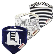 Load image into Gallery viewer, 3PCS Comfortable Waterproof Organic Cotton Baby Burp Cloth Bandanna Scarf Bibs For Newborn Baby Boy And Girl