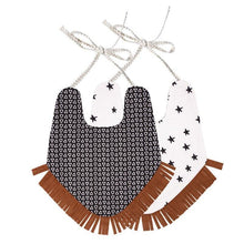 Load image into Gallery viewer, Double-deck Infant Baby Girl Boy Bib Kid Toddler Dinner Feeding Tassel Cotton Linen Burp Cloths