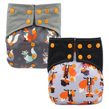 Load image into Gallery viewer, All-In-One Cloth Diaper for Baby Bamboo Charcoal Eco-friendly Baby Cloth Diaper