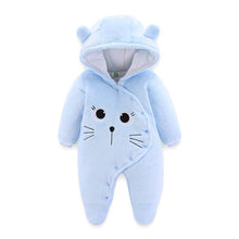 Load image into Gallery viewer, Newborn Winter Hoodie Baby Rompers Outwear Infant Baby Jumpsuit 3M -12M For Girls and Boys Winter Romper