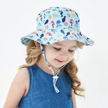 Load image into Gallery viewer, Modern Baby Hat for Girls & Boys Kids Bucket Hat Travel Beach Hat Baby Cap Sun Hats with Windproof Rope
