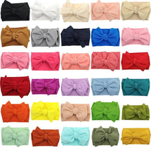 Load image into Gallery viewer, Baby Girls Headband Toddler Big Bow Hairband Cute Solid Stretch Turban For Baby Girls