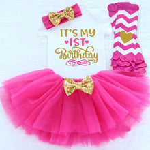Load image into Gallery viewer, Princess Girls Tutu Dress Toddler Kids Clothes Baby Baptism 1st First Birthday Outfits Dress For Birthday Party
