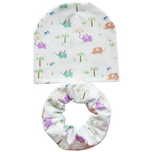 Load image into Gallery viewer, Modern Cartoon Cotton Baby Hat Winter Baby Girls Hat Newborn Boys Hats Kids Cap Scarf Set Children Beanies For Kids With Scarf