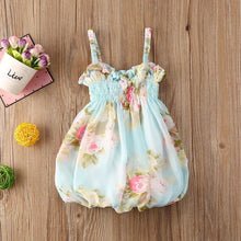 Load image into Gallery viewer, Luxury Modern Colorful Floral Design Toddler Baby Girl Summer Floral Print Sleeveless Dress FOr Baby Girls