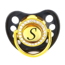 Load image into Gallery viewer, Baby Name Initial Letters Silicone Newborn Kids Dummy Pacifier Nipple Baby Soother Holder Great Babies Gift