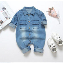 Load image into Gallery viewer, Modern Baby Newborn Jeans Style Romper and Jumpsuit Cartoon Jumpsuit Baby Boy Clothes