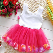 Load image into Gallery viewer, Luxury Modern Handmade Girls Sweetness Flower Kids Dress Princess Summer Sleeveless Mini Tutu Dress Childs Bow Pink Yellow Red Girls Clothing Dress