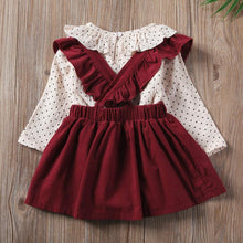 Load image into Gallery viewer, Toddler Baby Girl Dotted Romper Tops Strap Dress Cotton Clothes Skirt Cover Up