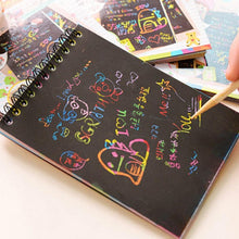 Load image into Gallery viewer, Magic Book Colorful Dazzle Scratch Note Sketchbook Paper Graffiti Coils Drawing Book Children Education Book