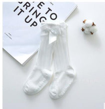 Load image into Gallery viewer, Non-slip Cotton Princess Knee High Long Skin-friendly Socks With Bow Mesh Newborn For Baby Girls
