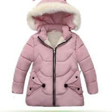 Load image into Gallery viewer, Shiny Toddler Baby Warm Hooded Coat Winter Outerwear Infant Clothes Cute Jacket Baby Clothes For Girls