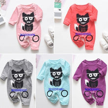 Load image into Gallery viewer, Modern Cat and Heart Baby Boys Girl Romper Long Sleeve Winter Cotton Romper Kid Jumpsuit Playsuit Outfits For Kids