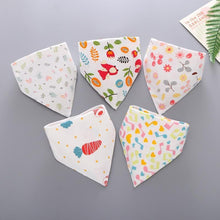 Load image into Gallery viewer, Trend 5PCS/SET Pack Baby Cotton Cartoon Saliva Towel Bandana Bibs For Baby Feeding Accessory For Baby Kids