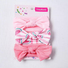Load image into Gallery viewer, Summer Cute Floral Bows Baby Girl Headbands Elastic Bowknot Newborn Hair Band Turban Set Hair Accessories Bow Set For Kids