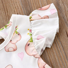 Load image into Gallery viewer, Modern Luxury Baby Girls Bunny Floral Off shoulder Romper Jumpsuit Outfits For Baby Girl