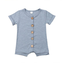 Load image into Gallery viewer, Summer Newborn Baby Boys Girls Short Sleeve Romper Solid Jumpsuit For Girls In elegant Colors