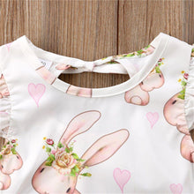 Load image into Gallery viewer, Modern Luxury Baby Girls Bunny Floral Off shoulder Romper Jumpsuit Outfits For Baby Girl