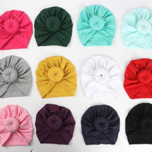 Load image into Gallery viewer, Newborn Toddler Baby Girl Turban Cotton Beanie Hat Warm Soft Cap Solid Knot Soft Wrap In Modern Style