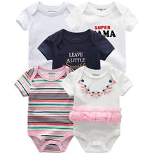 Load image into Gallery viewer, 5 PC Baby Summer High Quality Striped Rompers Jumpsuit For Boy & Girls Comfortable Clothes