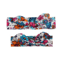 Load image into Gallery viewer, Mother & Baby Headbands Print Floral Elastic Hair Bands Parent-Child Hair Accessories Bow For Baby Girls Bow in Modern Design
