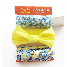 Load image into Gallery viewer, 3PCS Set Baby Headband Girls Hair Accessories Cotton Rabbit Ear Turban Bow Elastic Hairband For Baby Girls
