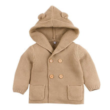 Load image into Gallery viewer, Winter Hooded Knitted Long Sleeve Sweaters For Newborn Babies