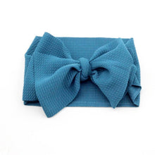 Load image into Gallery viewer, Adjustable Big Bow Headwrap Top Knot Headbands Over Sized Bow Hair Turban for Newborn Girl