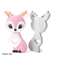 Load image into Gallery viewer, Silicone Teethers Food Grade Tiny Rod Teething Baby Shower Gifts Cartoon Animals Teether Let's Make 1pc